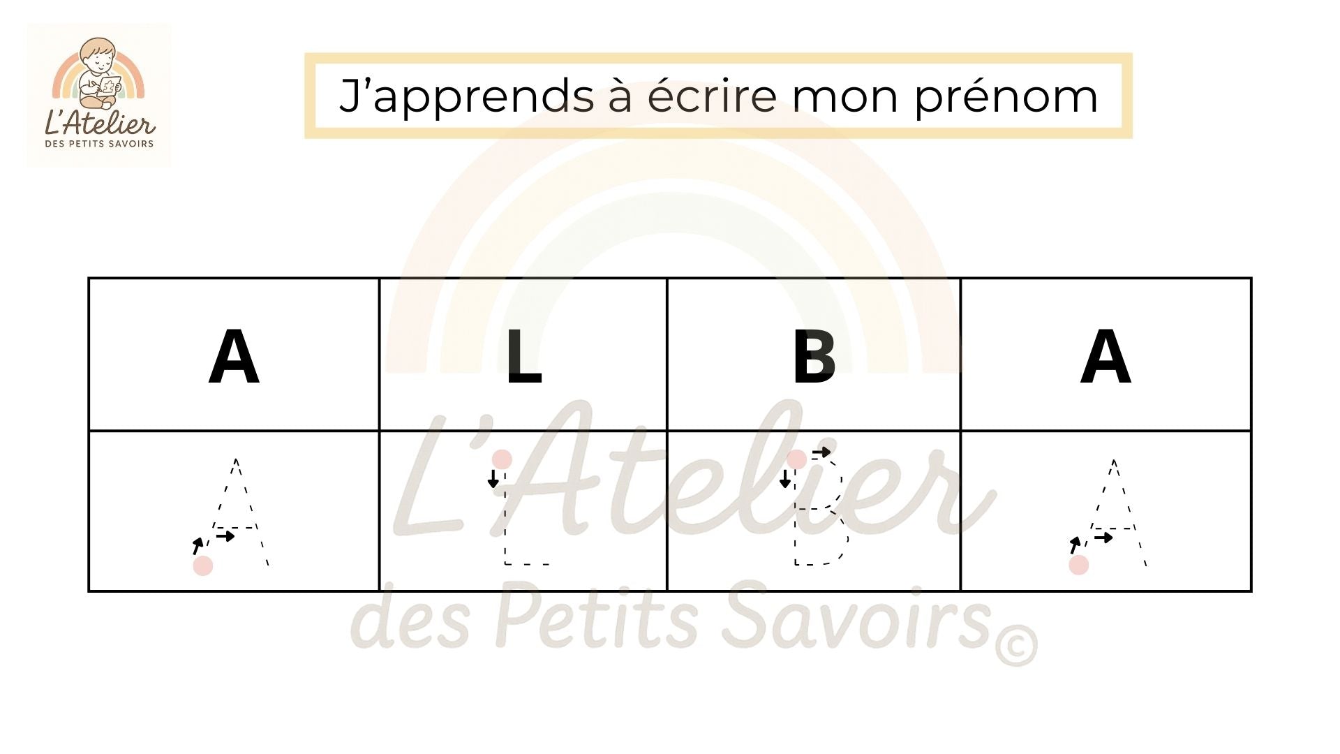 Apprendre à écrire son prénom