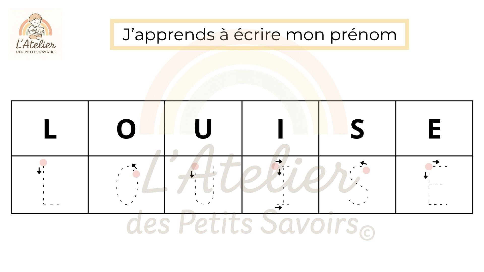 Apprendre à écrire son prénom