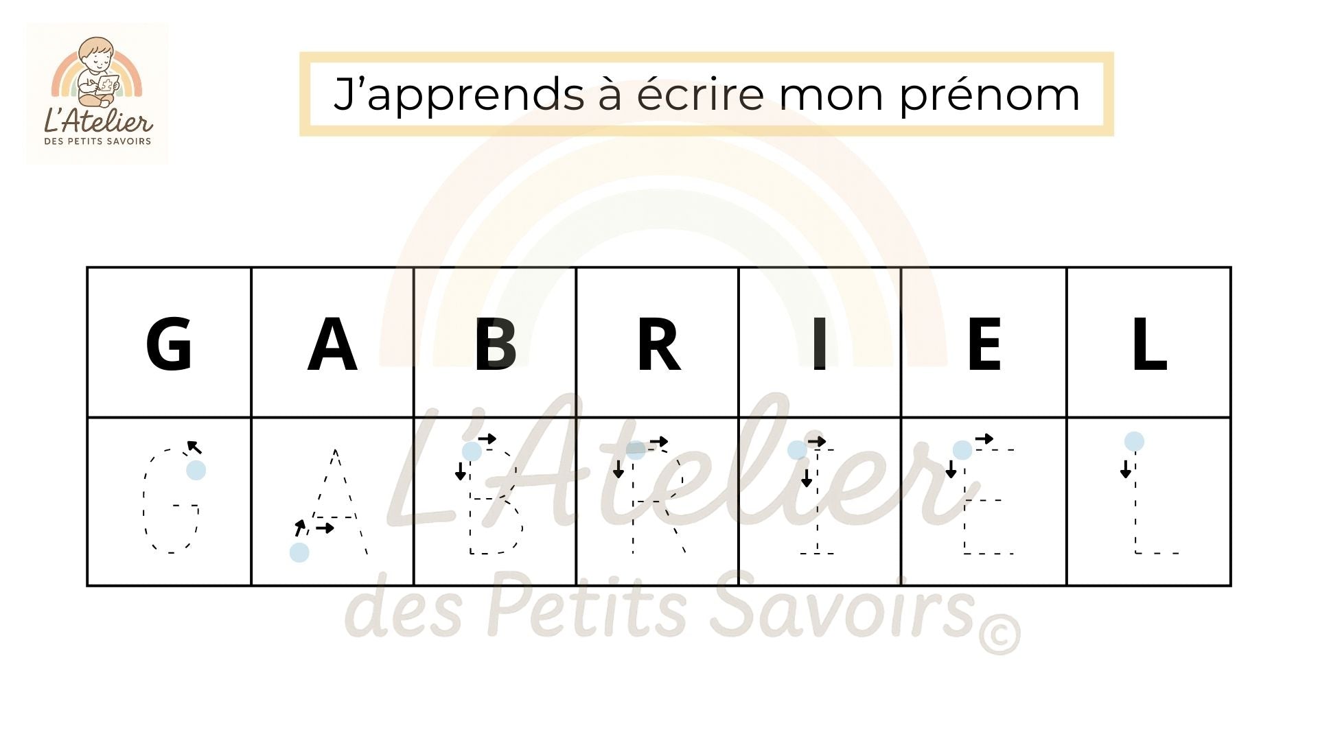 Apprendre à écrire son prénom