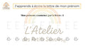 Apprendre à écrire la première lettre de son prénom