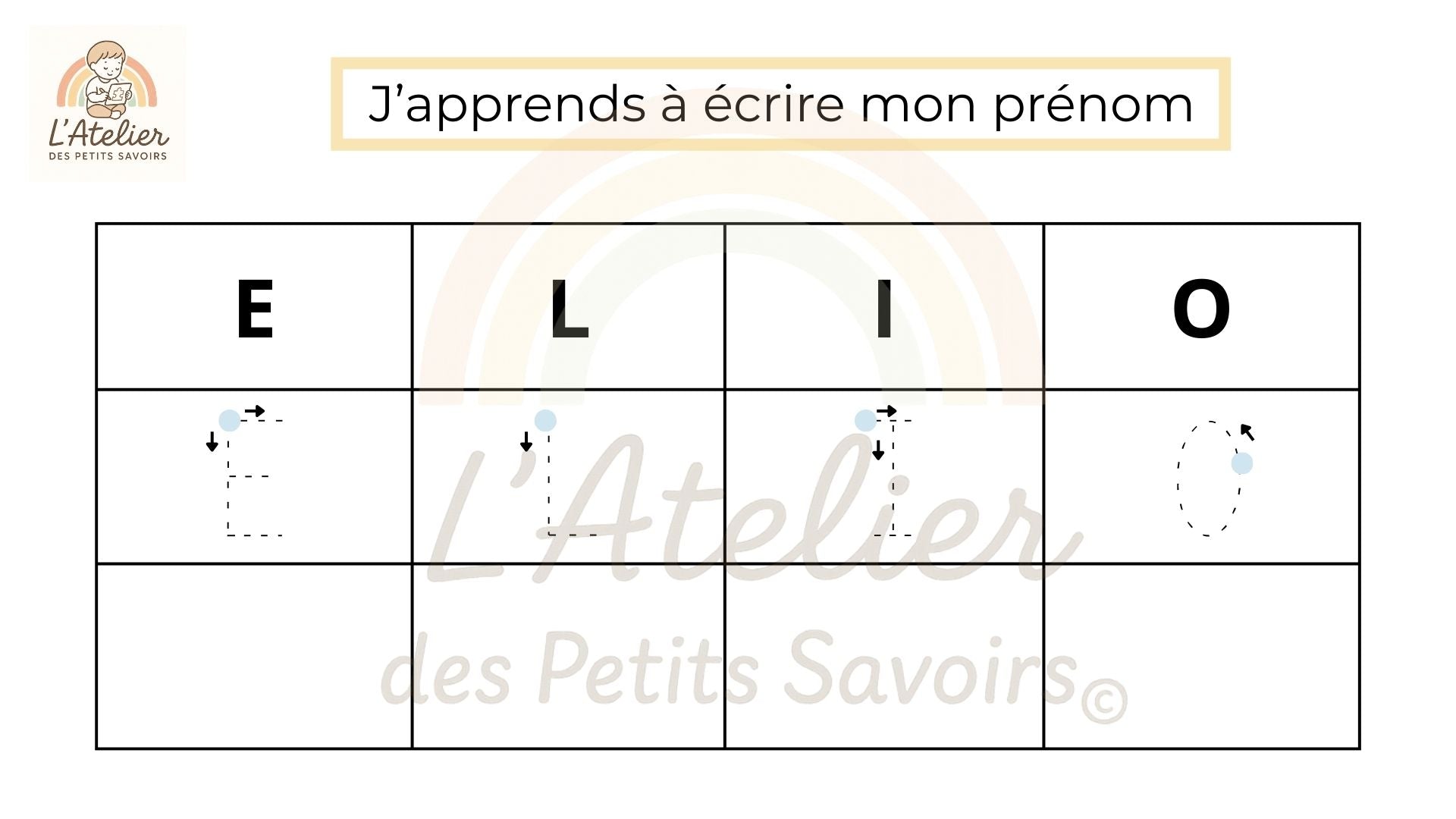 Apprendre à écrire son prénom et replacer les lettres