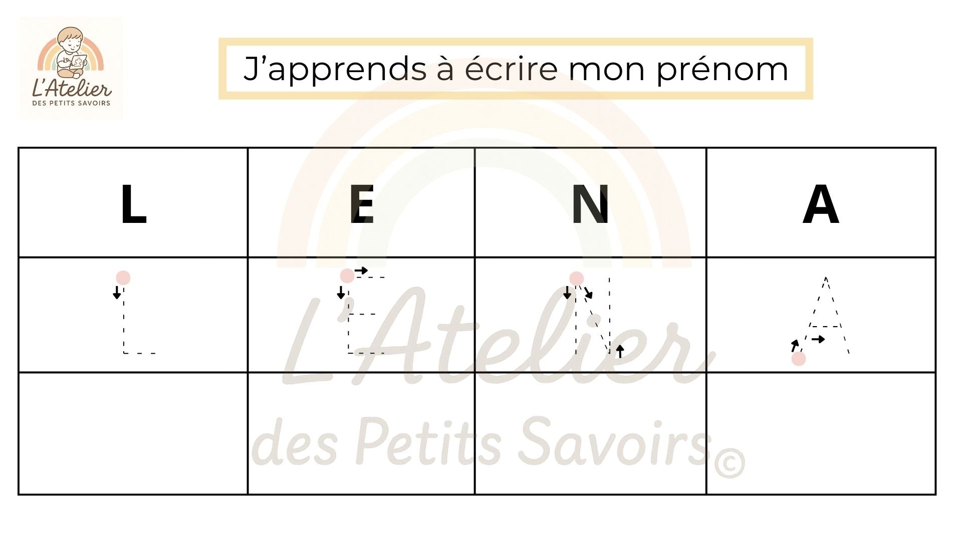 Apprendre à écrire son prénom et replacer les lettres