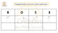 Apprendre à écrire son prénom et replacer les lettres