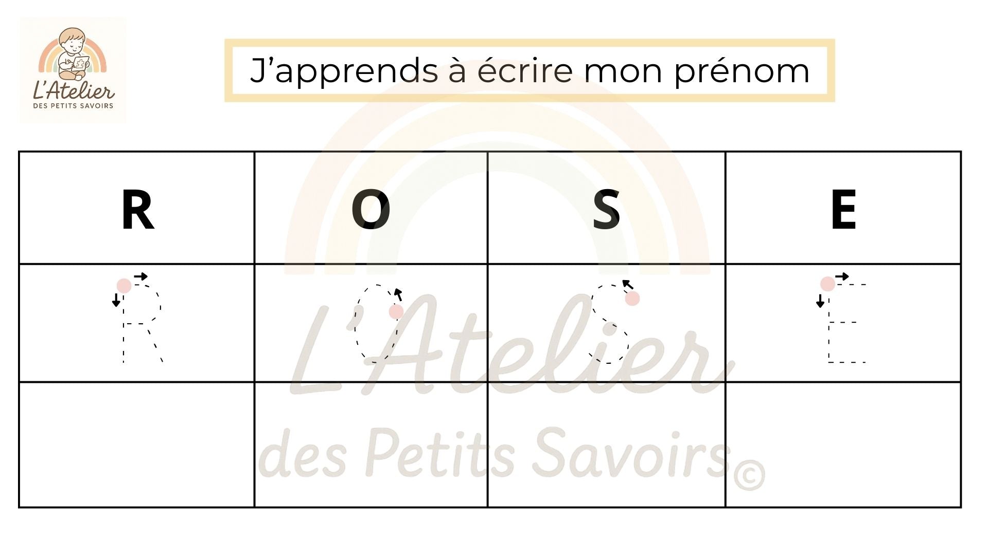 Apprendre à écrire son prénom et replacer les lettres